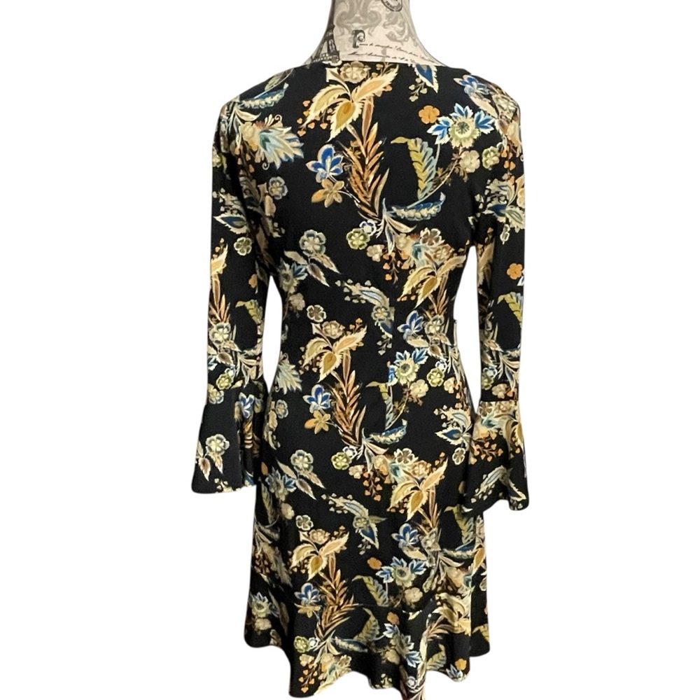 ECI Black Floral Long Sleeve Dress - Picture 2 of 8